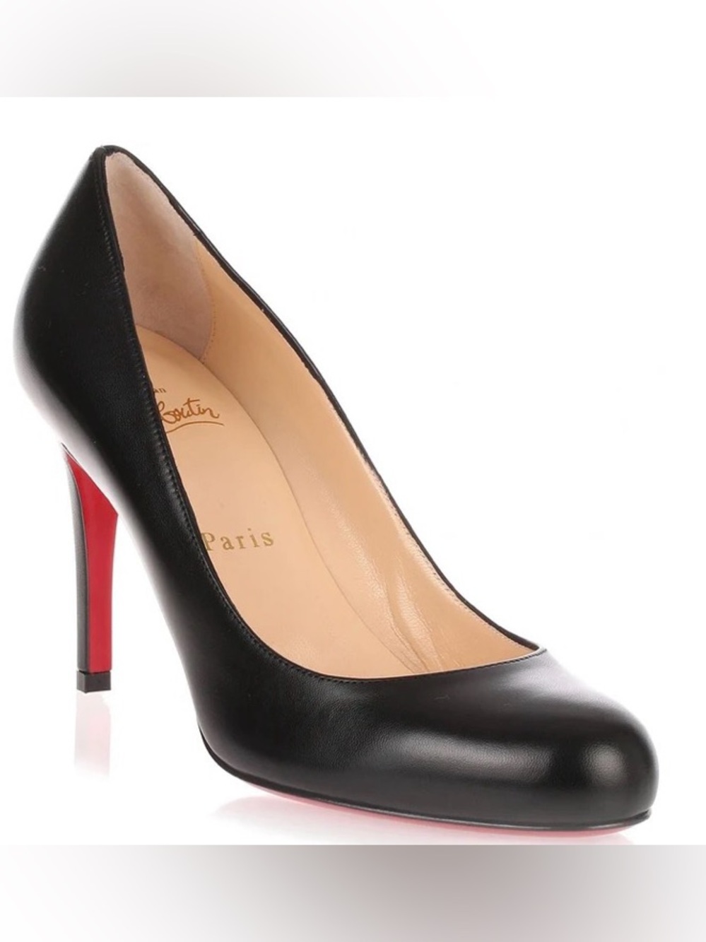 ๐๏ธ Christian Louboutin Authentic Simple Pump 85 โ Black Calf (Size 37.5 / US 7)